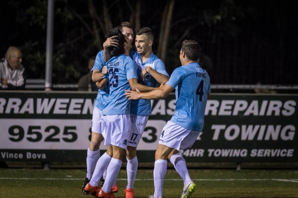 Celebration after a goal in Australia